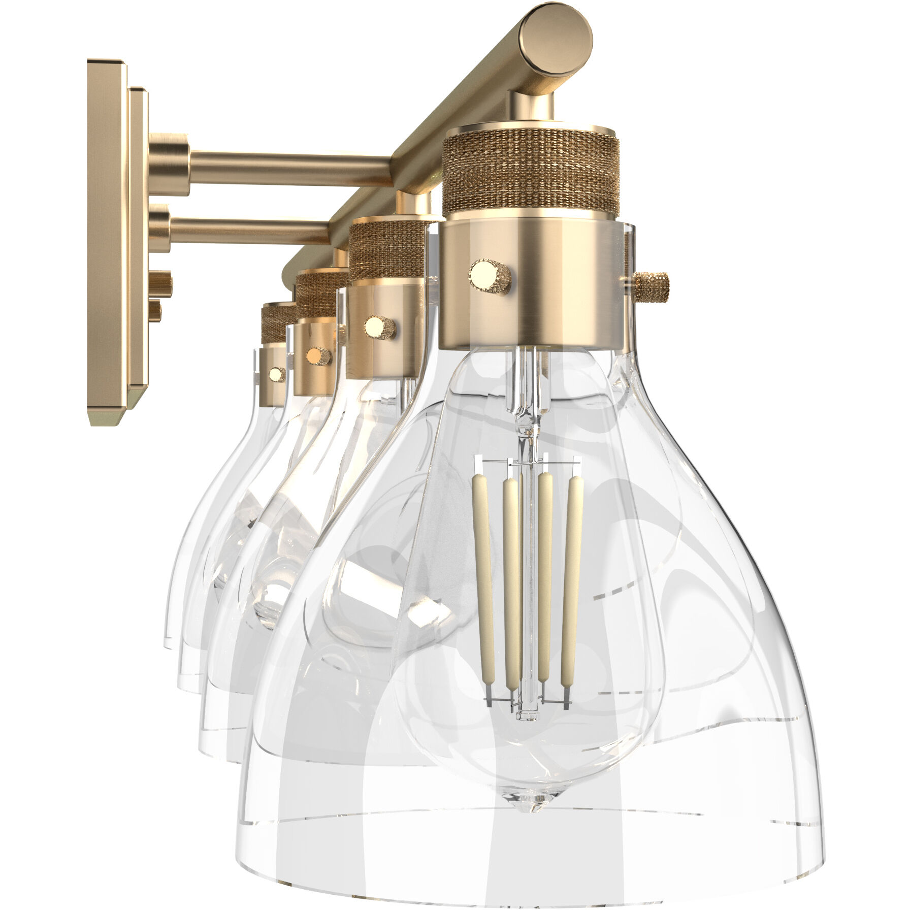 Van Nuys 4 Light 32 inch Alturas Gold Vanity Light Wall Light