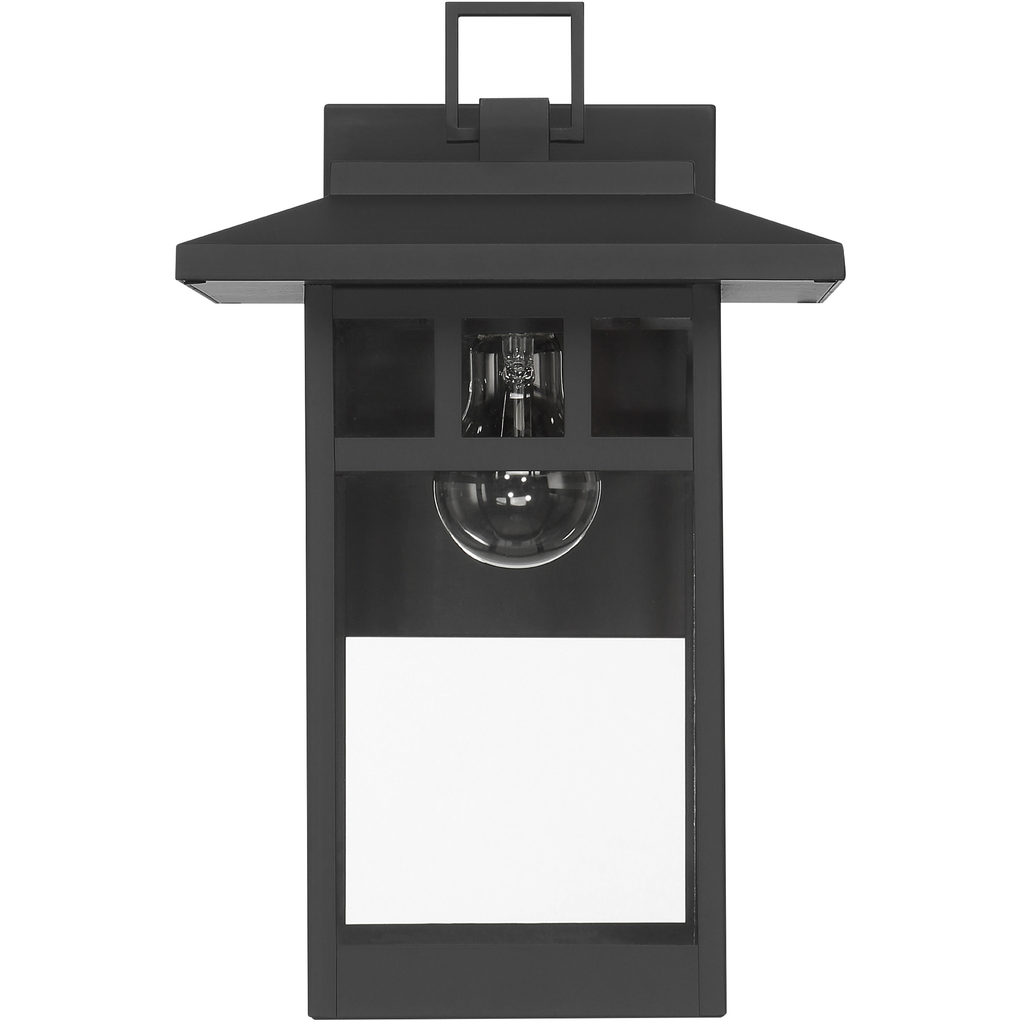 Yancy House 1 Light 14 inch Matte Black Outdoor Wall Light, Medium