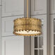 Valdaz 3 Light 18 inch Brushed Luxe Gold Pendant Ceiling Light, Large