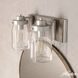 Devon Park 2 Light 14.75 inch Brushed Nickel and Grey Wood Vanity Light Wall Light