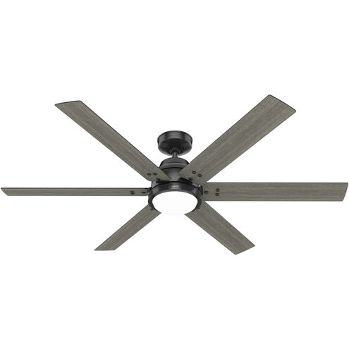 Gravity 60 inch Matte Black with Dark Gray Oak/Matte Black Blades Ceiling Fan