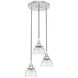 Cypress Grove 3 Light 17 inch Brushed Nickel Cluster Pendant Ceiling Light