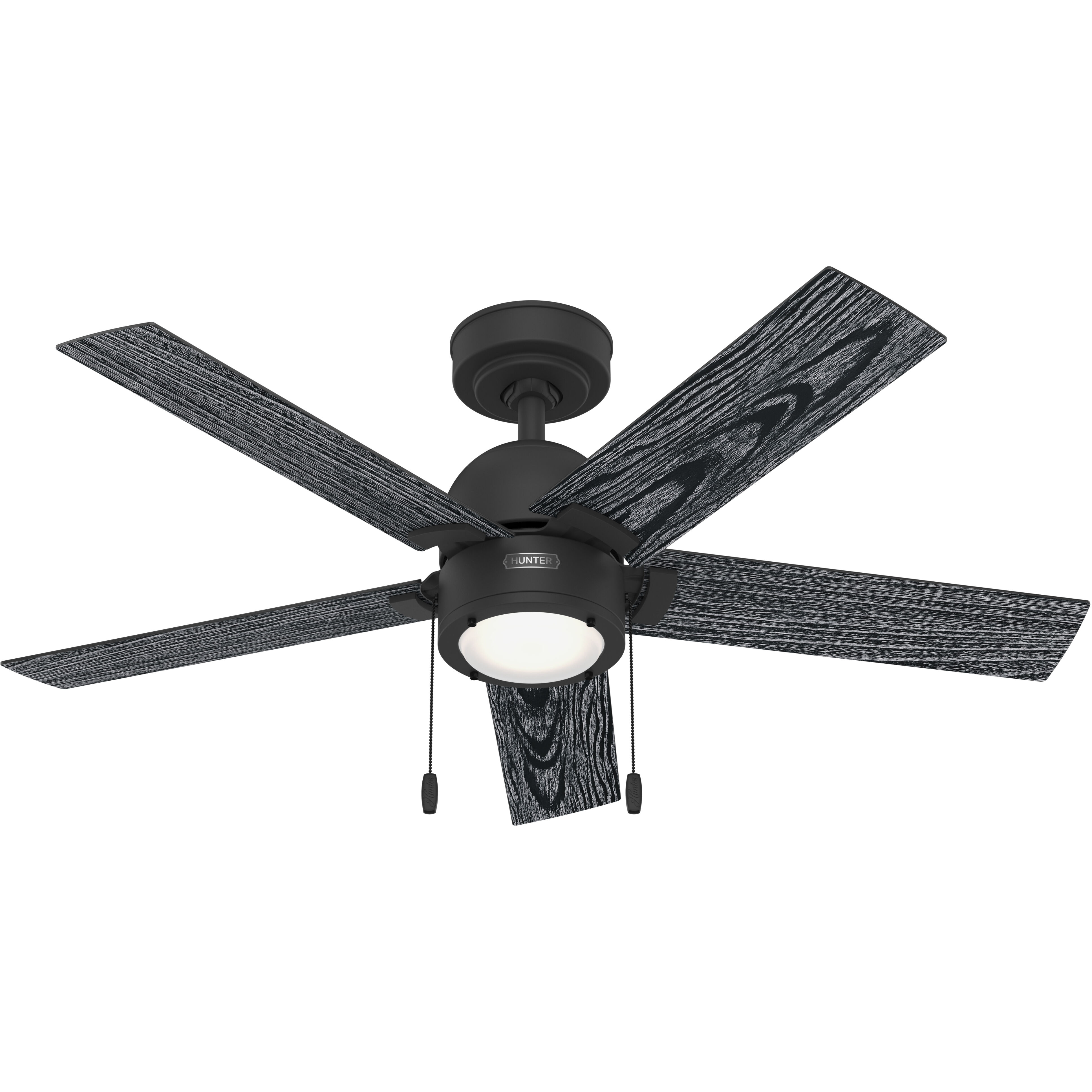 Erling 44 inch Matte Black with Salted Black/Matte Black Blades Ceiling Fan
