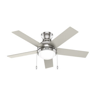 Aren 44 inch Brushed Nickel with Matte Nickel Blades Ceiling Fan