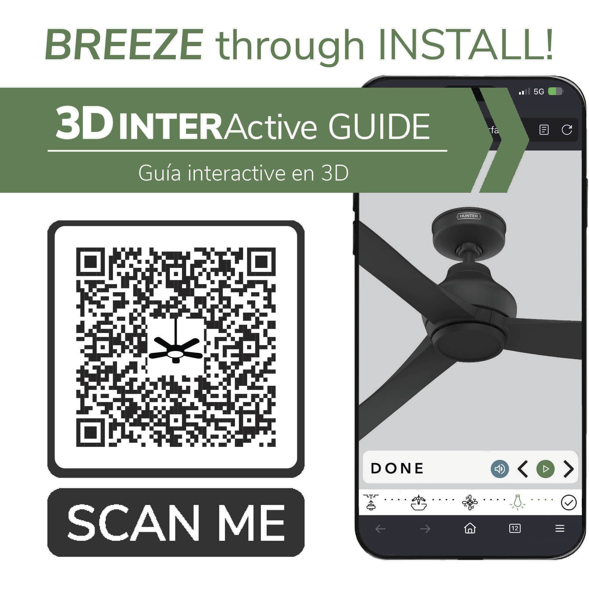 Mazzini 60 inch Matte Black Outdoor Ceiling Fan