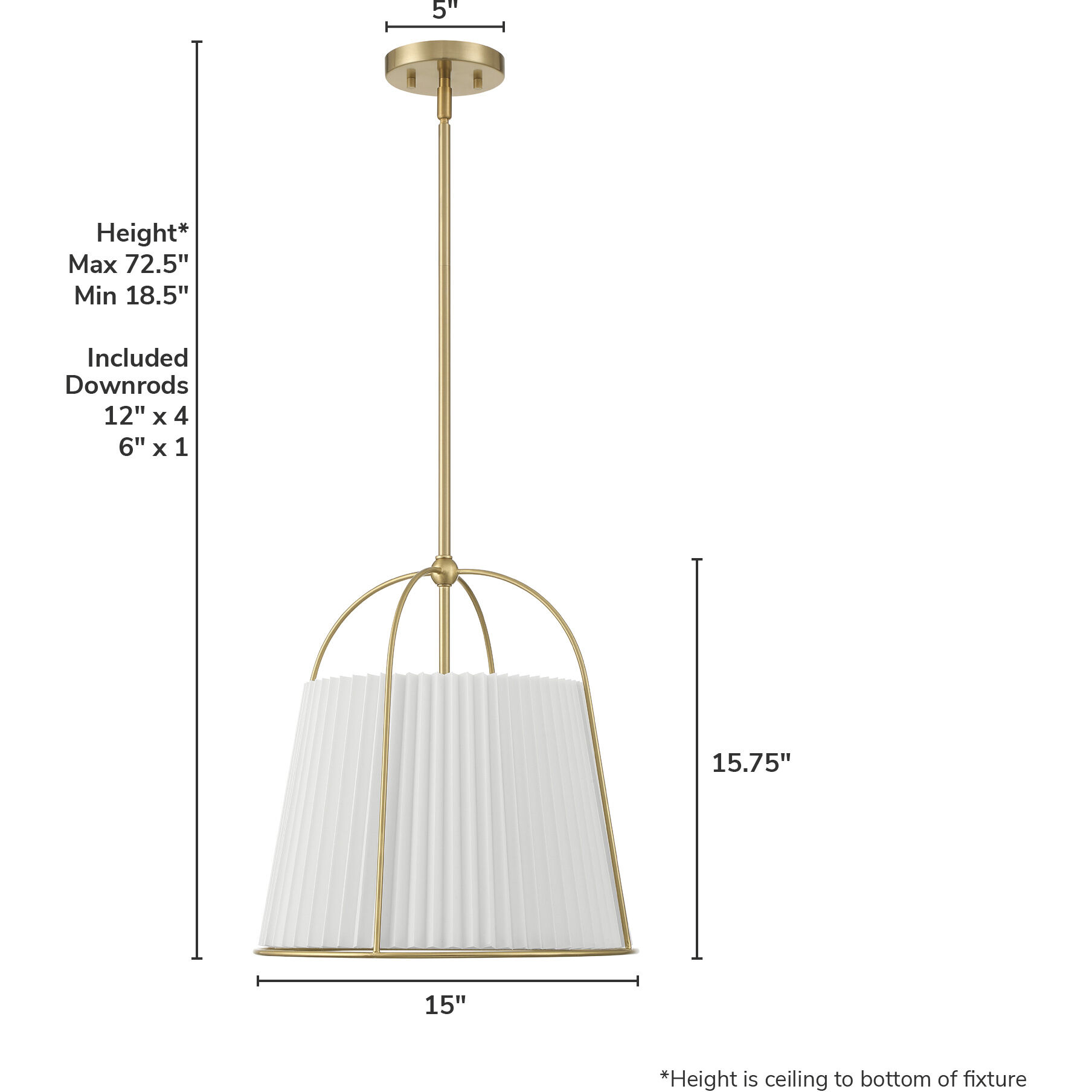 Atmore 3 Light 15 inch Alturas Gold Pendant Ceiling Light, Large