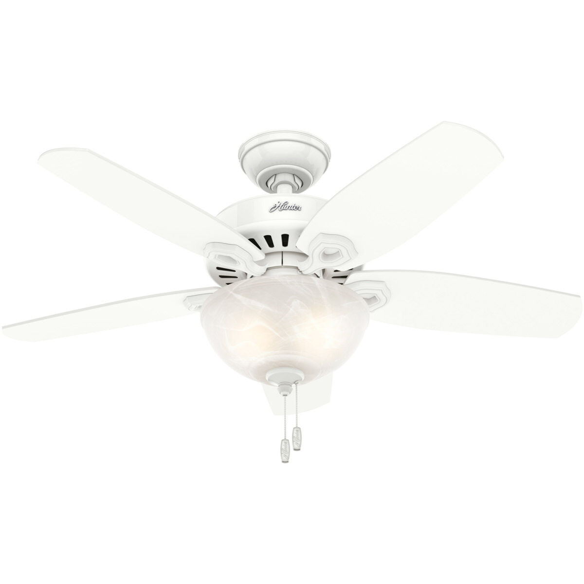 Builder 42 inch Snow White with Snow White/Light Oak Blades Ceiling Fan