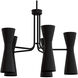 Zola 10 Light 26 inch Flat Matte Black Chandelier Ceiling Light, Medium