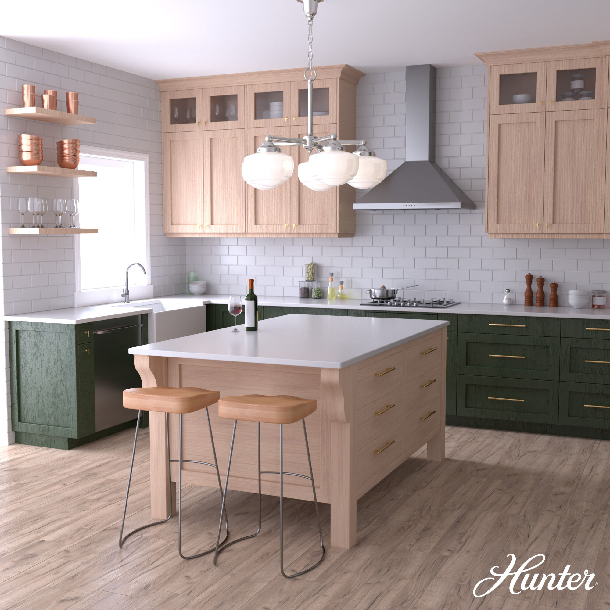 Saddle Creek 5 Light 24 inch Brushed Nickel Chandelier Ceiling Light