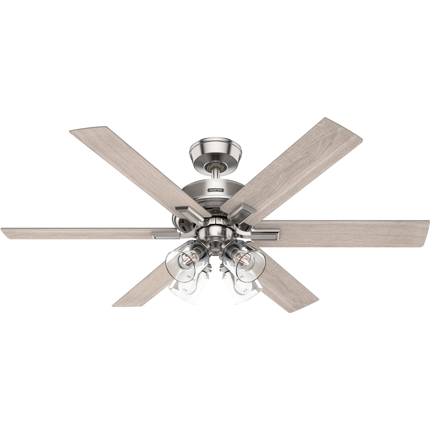 Fonthill 52 inch Brushed Nickel with Light Gray Oak Blades Ceiling Fan