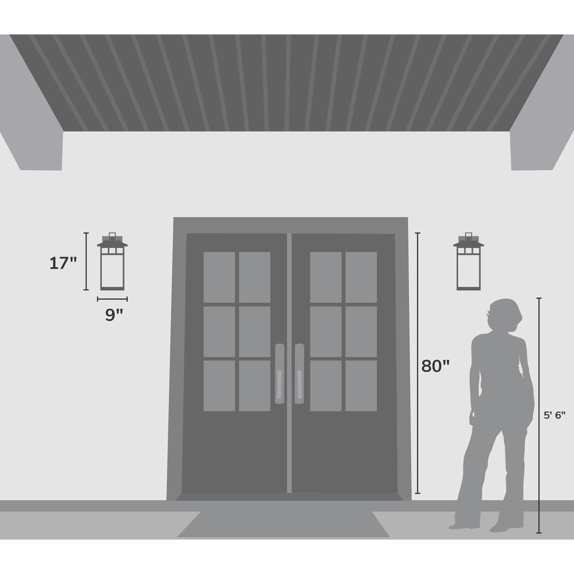 Yancy House 1 Light 17 inch Matte Bronze Outdoor Wall Light, Large