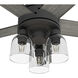 Lochemeade 52 inch Matte Black with Dark Gray Oak/Matte Black Blades Ceiling Fan