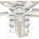 Techne 52 inch Matte White with Light Oak/Fresh White Blades Ceiling Fan