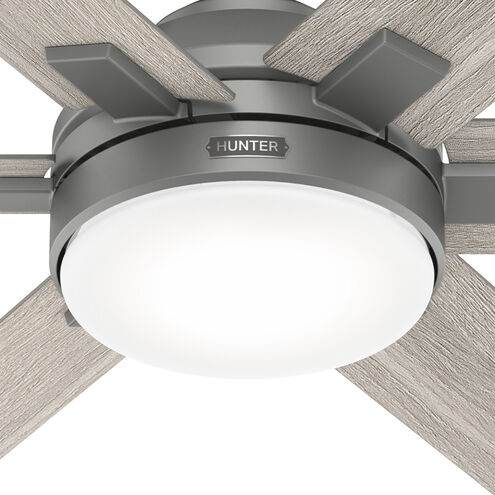 Georgetown 52 inch Matte Silver with Light Gray Oak Blades Ceiling Fan