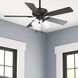 Swanson 44 inch Matte Black with Matte Black/Light Gray Oak Blades Ceiling Fan