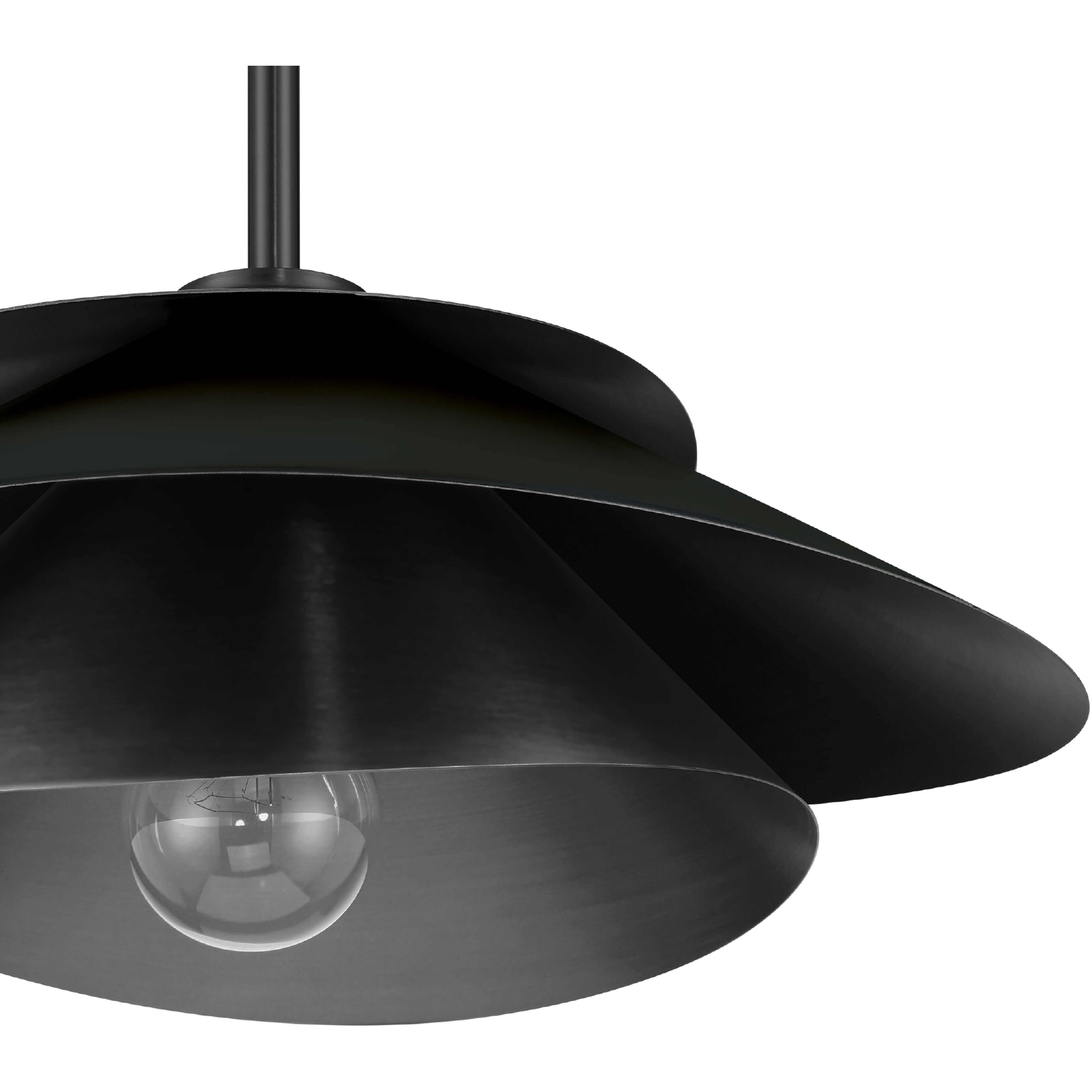 Hiro 1 Light 12.75 inch Matte Black Pendant Ceiling Light, Large