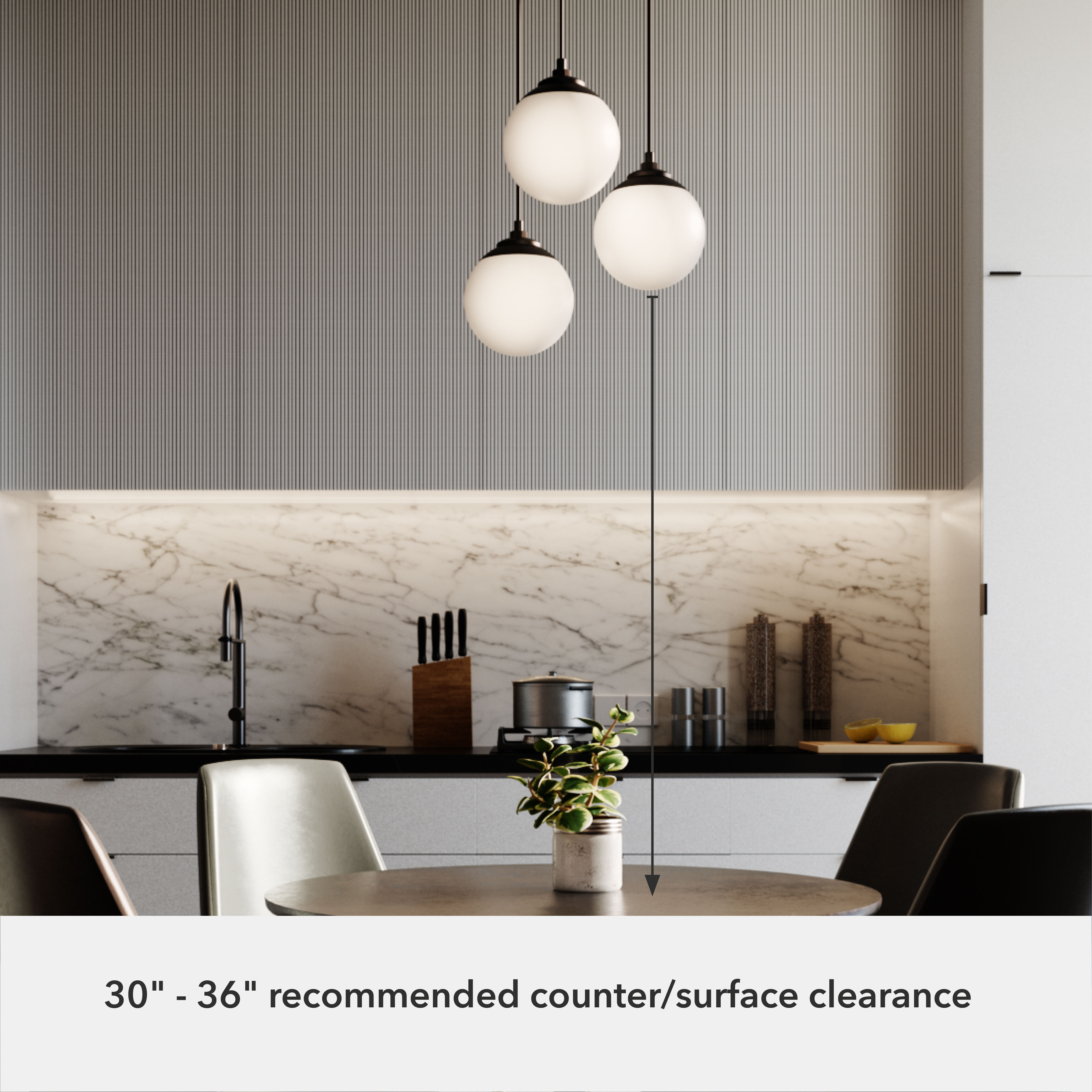 Hepburn 3 Light 12.75 inch Matte Black Round Cluster Pendant Ceiling Light, Large