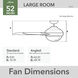 Burroughs 52 inch Matte Silver with Light Gray Oak Blades Ceiling Fan