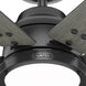 Gravity 60 inch Matte Black with Dark Gray Oak/Matte Black Blades Ceiling Fan