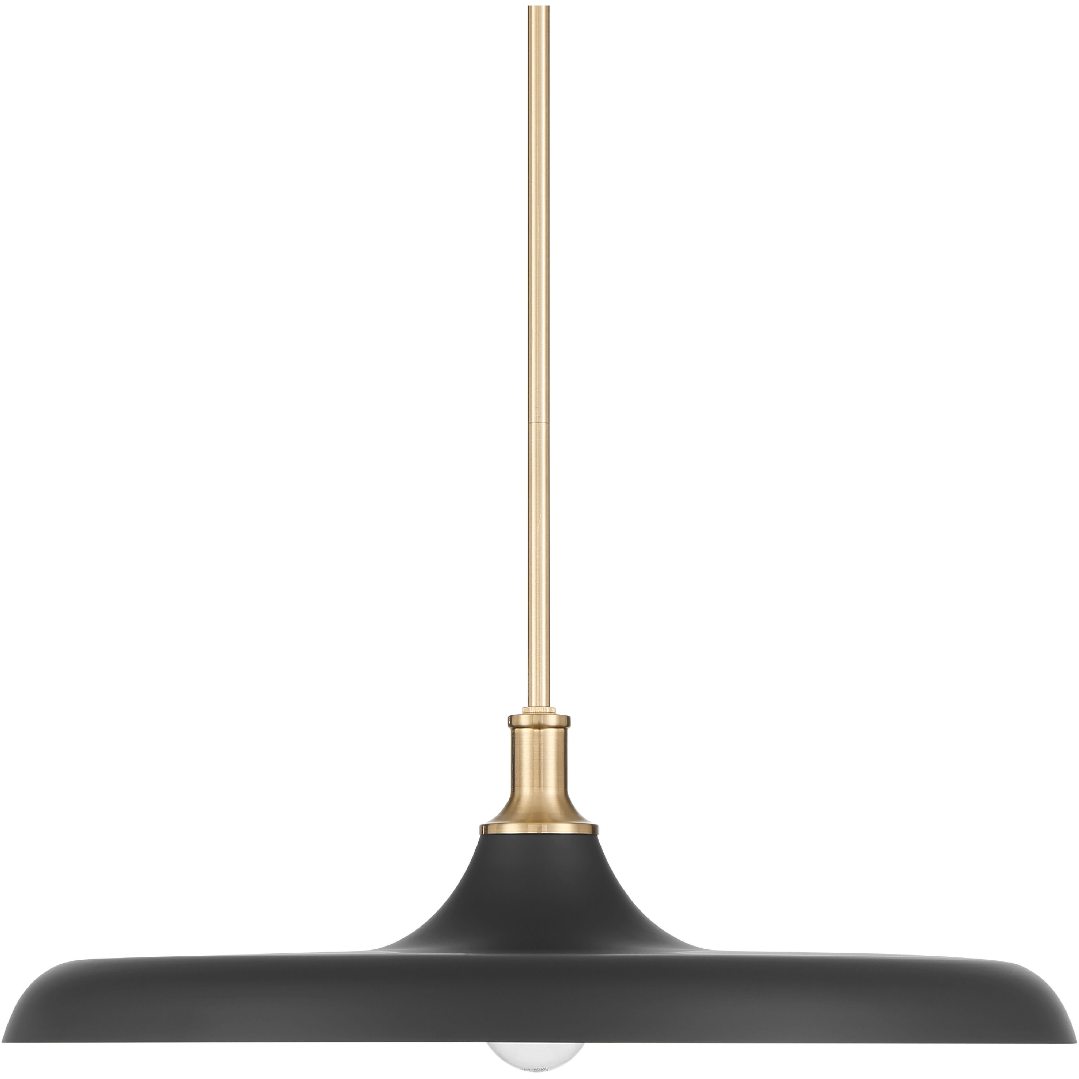 Moriso 1 Light 22 inch Matte Black and Modern Brass Pendant Ceiling Light, Large