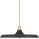Moriso 1 Light 22 inch Matte Black and Modern Brass Pendant Ceiling Light, Large