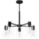Lochemeade 5 Light 26 inch Matte Black Chandelier Ceiling Light, Medium