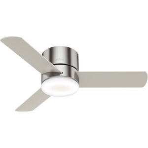 Minimus 44 inch Brushed Nickel with Matte Nickel/Natural Wood Blades Ceiling Fan