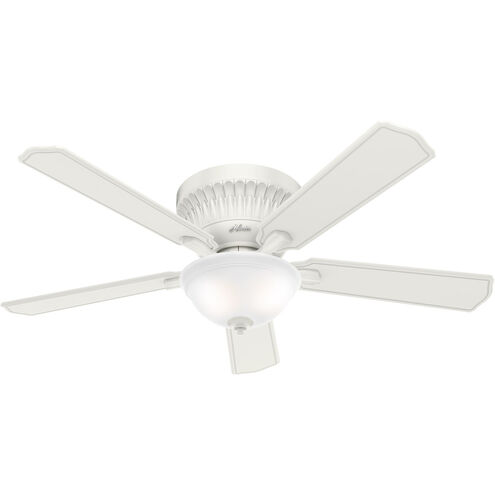 Chauncey 54 inch Fresh White Ceiling Fan, Low Profile