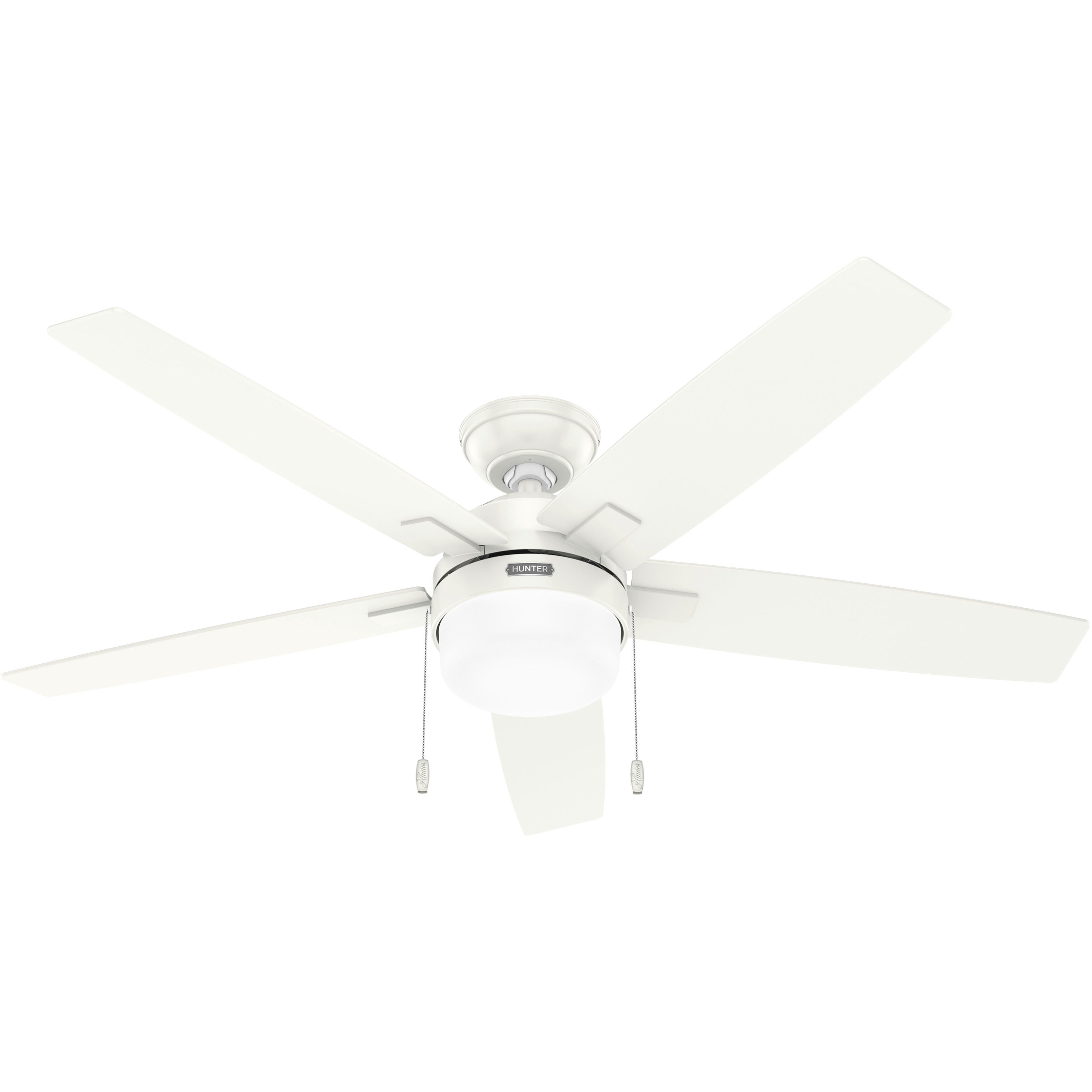 Anisten 52 inch Fresh White with Fresh White/Light Oak Blades Ceiling Fan