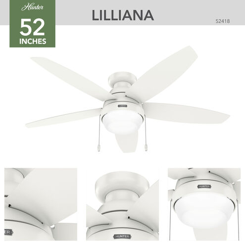 Lilliana 52 inch Fresh White Ceiling Fan