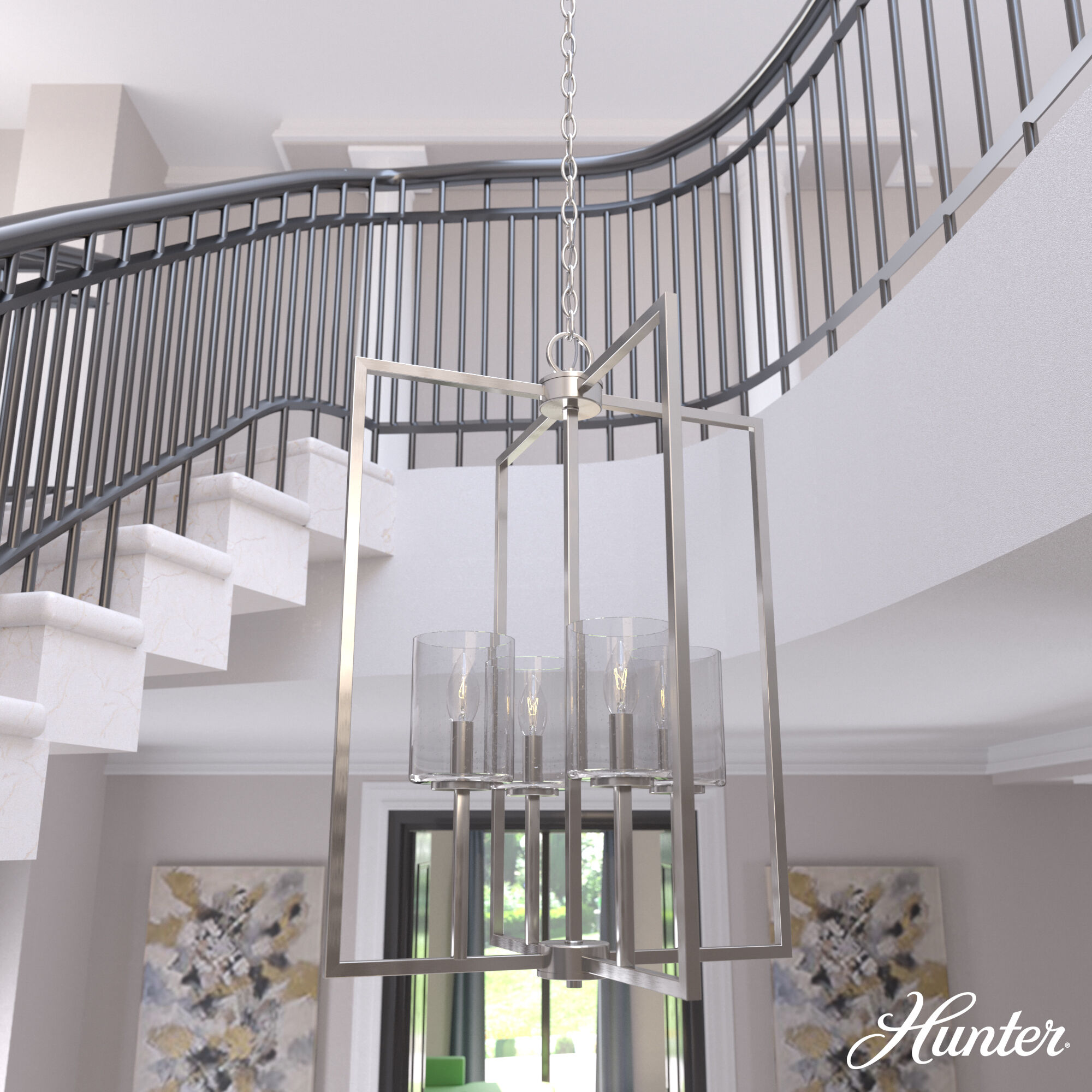 Kerrison 4 Light 19 inch Brushed Nickel Foyer Pendant Ceiling Light