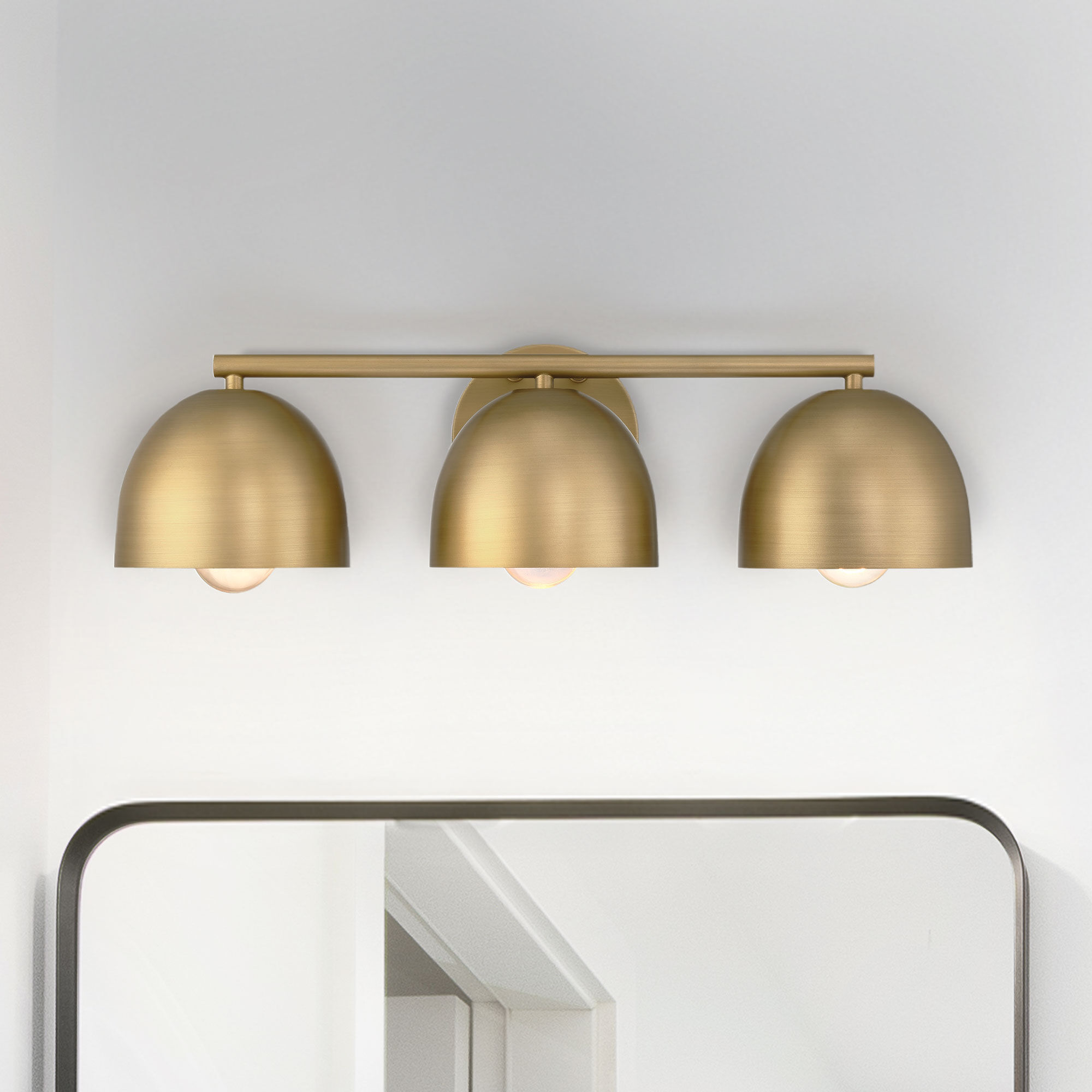 Erling 3 Light Luxe Gold Vanity Light Wall Light, Medium