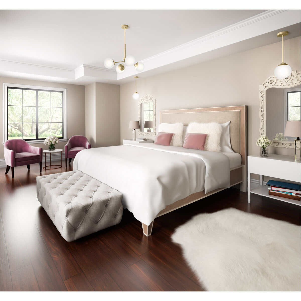 Hepburn 1 Light 8 inch Painted Modern Brass Mini Pendant Ceiling Light