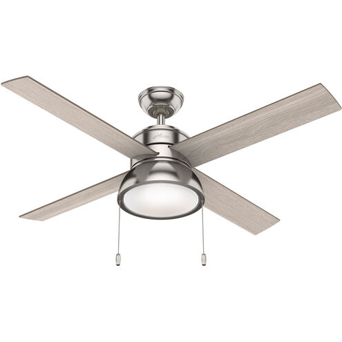 Loki 52 inch Brushed Nickel with Light Gray Oak/Warm Grey Oak Blades Ceiling Fan