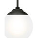 Hepburn 1 Light 8 inch Matte Black Mini Pendant Ceiling Light, Mini