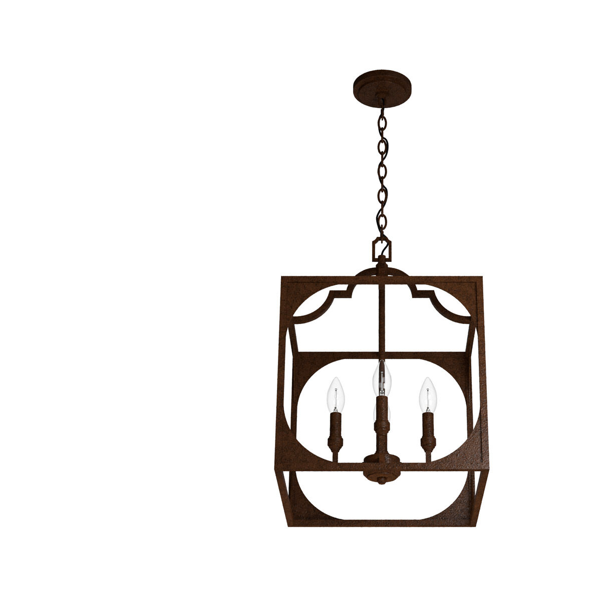 Highland Hill 4 Light 15 inch Textured Rust Pendant Ceiling Light