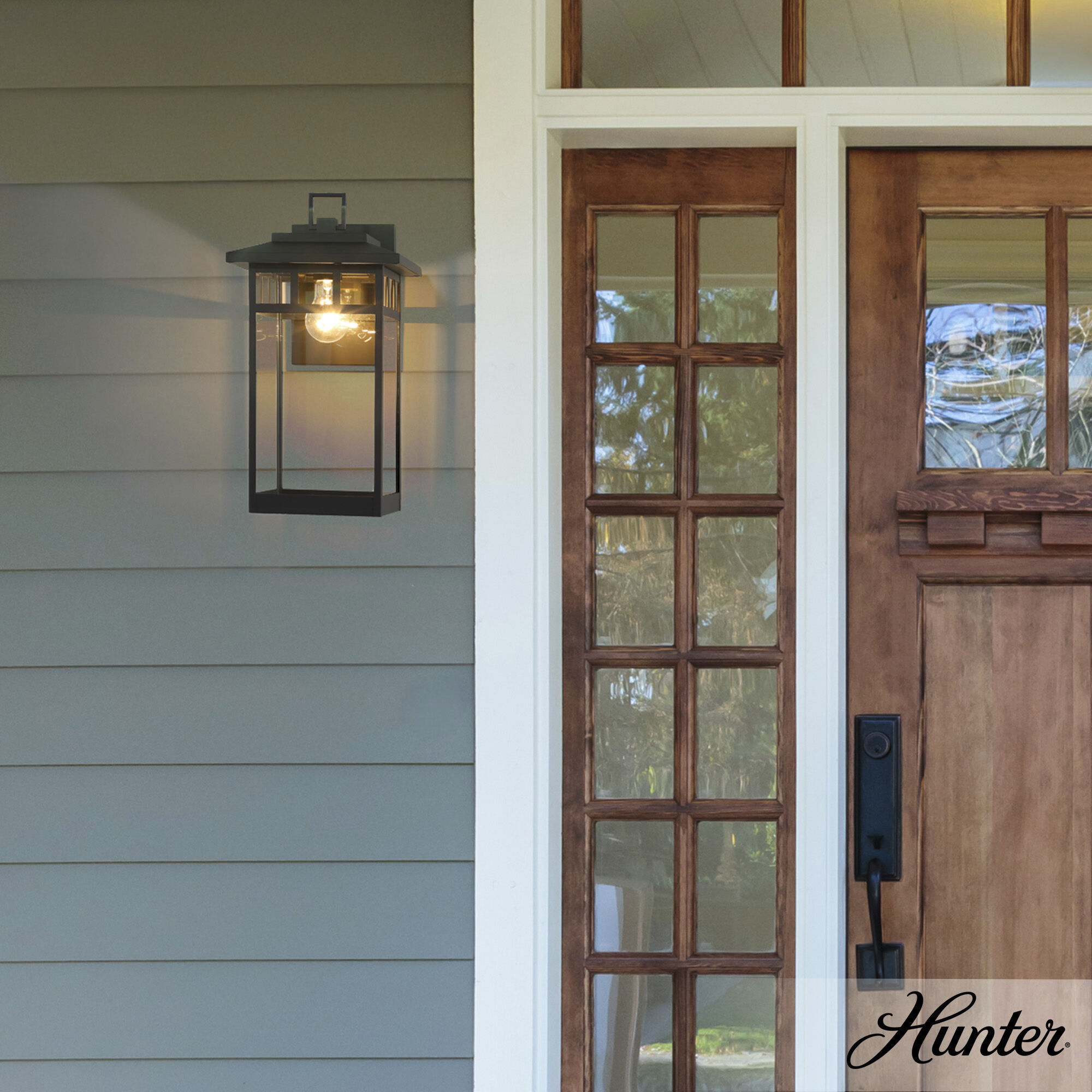 Yancy House 1 Light 17 inch Matte Black Outdoor Wall Light, Large