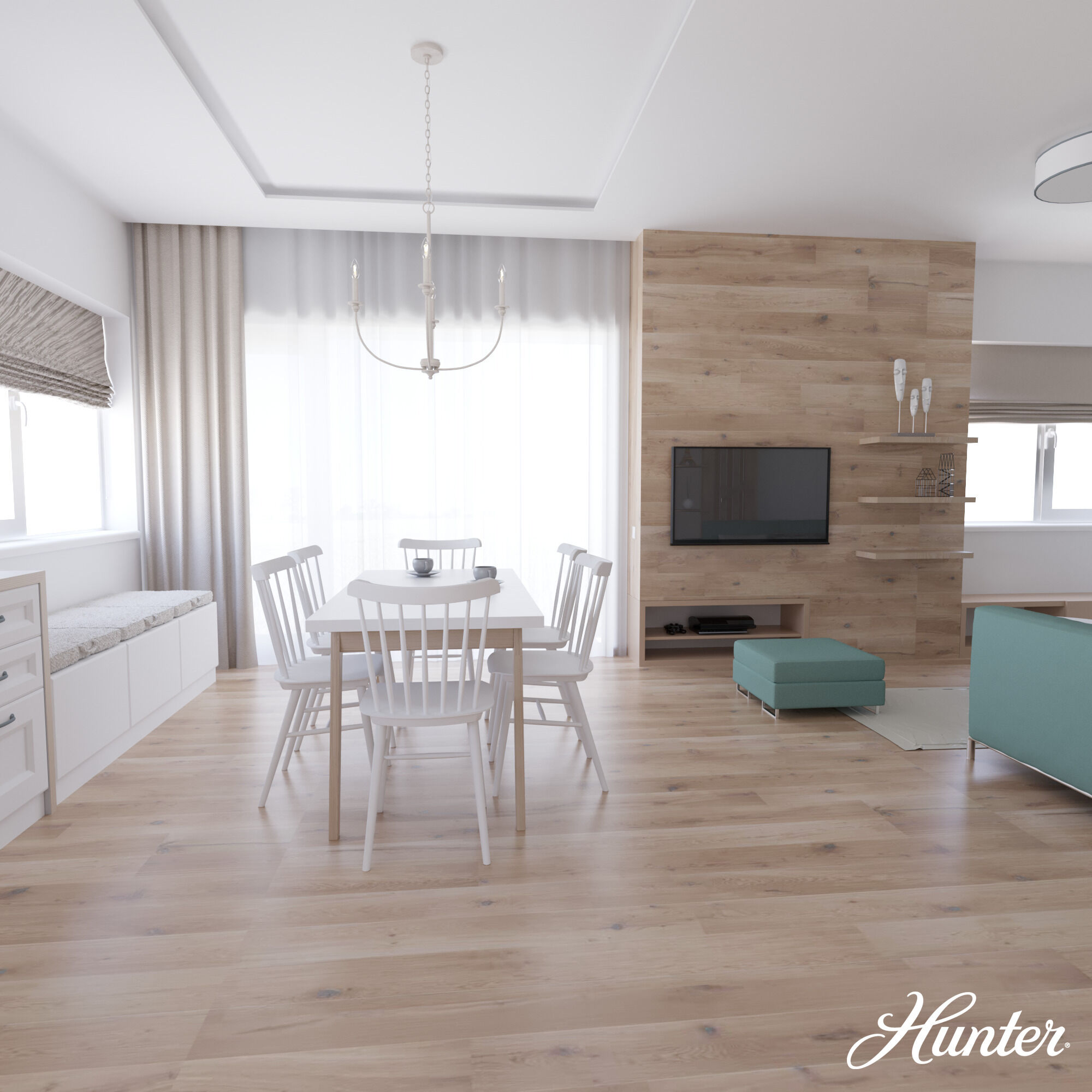 Southcrest 4 Light 26 inch Distressed White Chandelier Ceiling Light