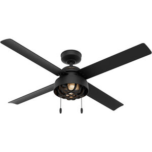 Spring Mill 52 inch Matte Black Outdoor Ceiling Fan 