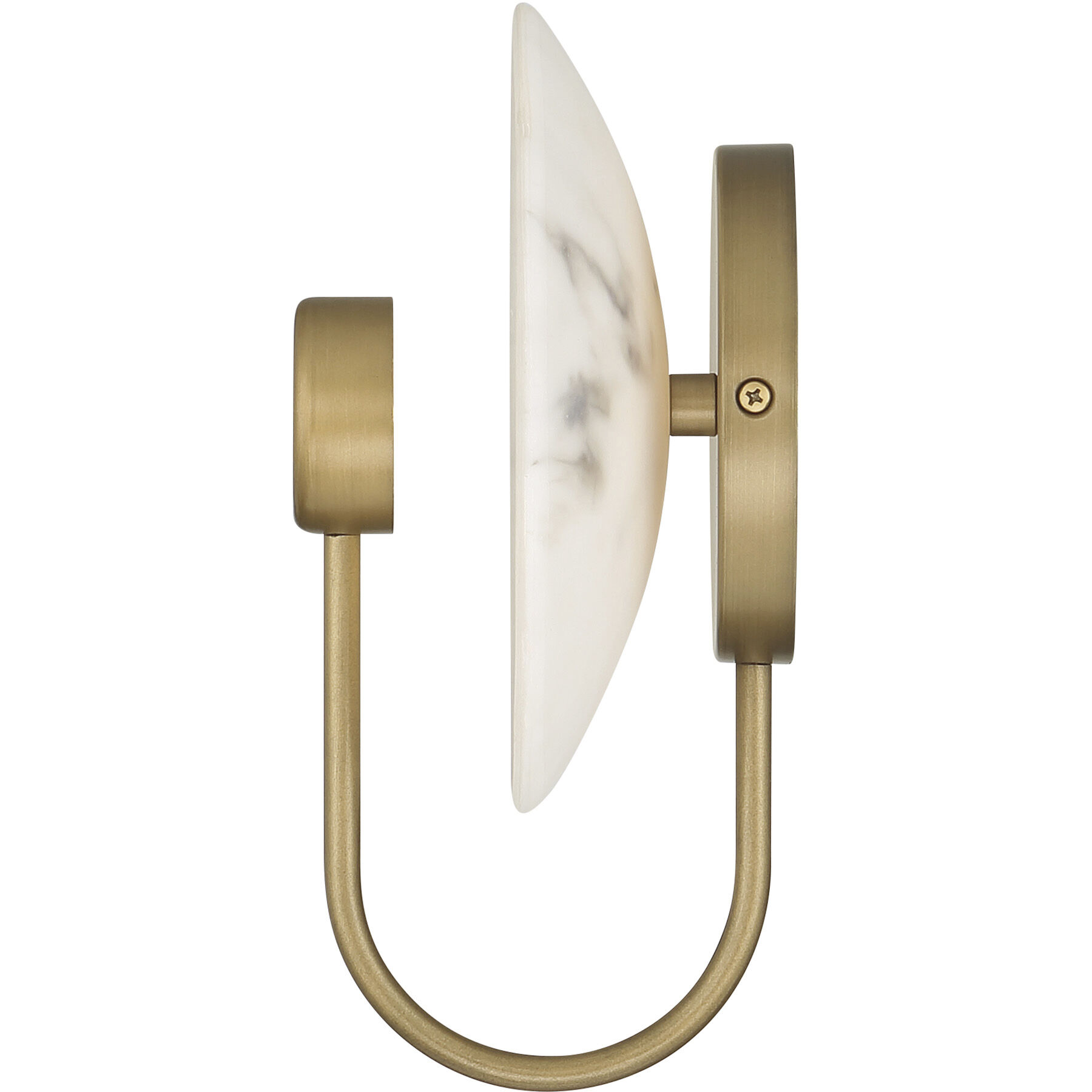 Amara Crest 1 Light 8 inch Luxe Gold and Cast Alabaster Sconce Wall Light, Medium