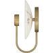 Amara Crest 1 Light 8 inch Luxe Gold and Cast Alabaster Sconce Wall Light, Medium