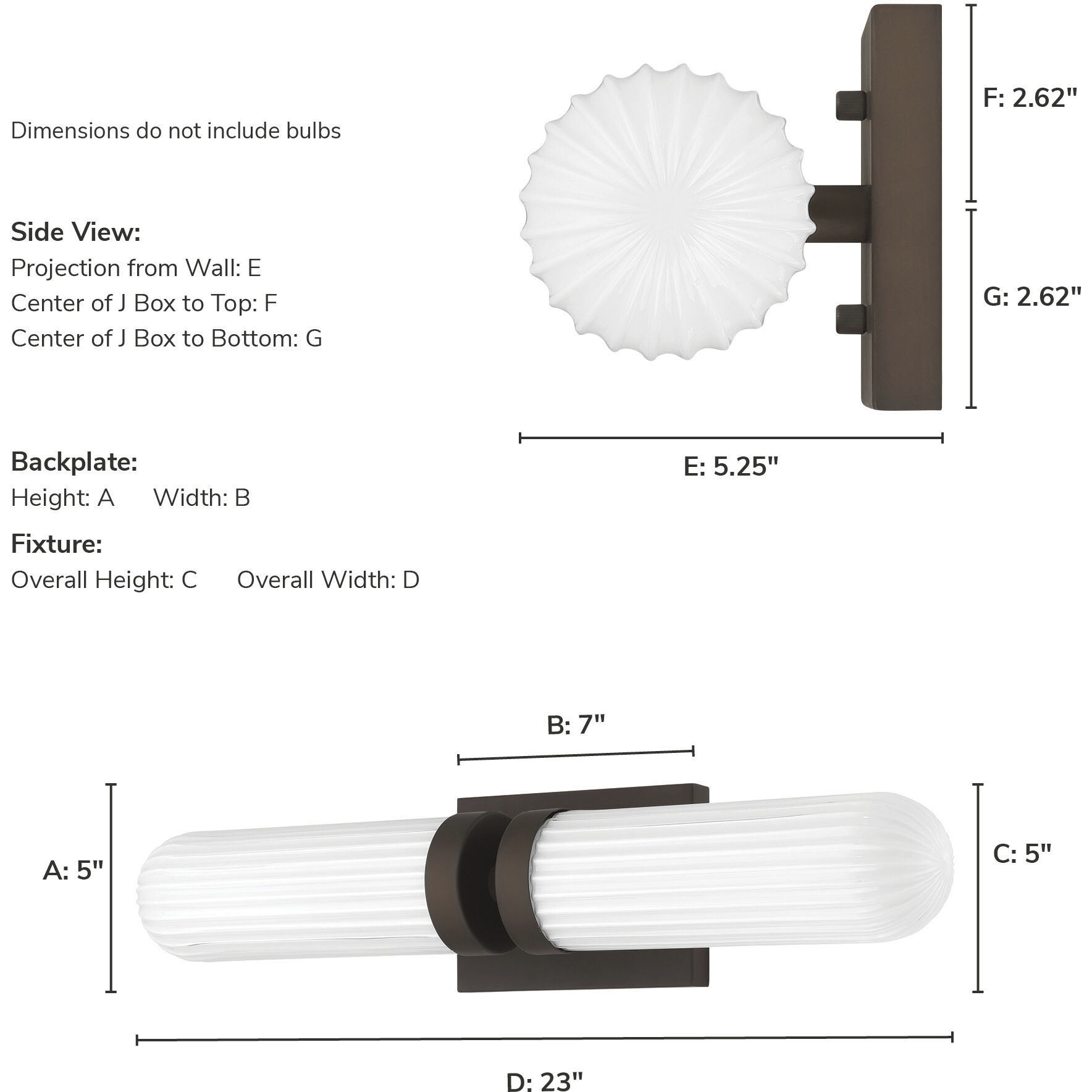 Beverly Glen 2 Light 23 inch Matte Bronze Bath Vanity Wall Light, Medium