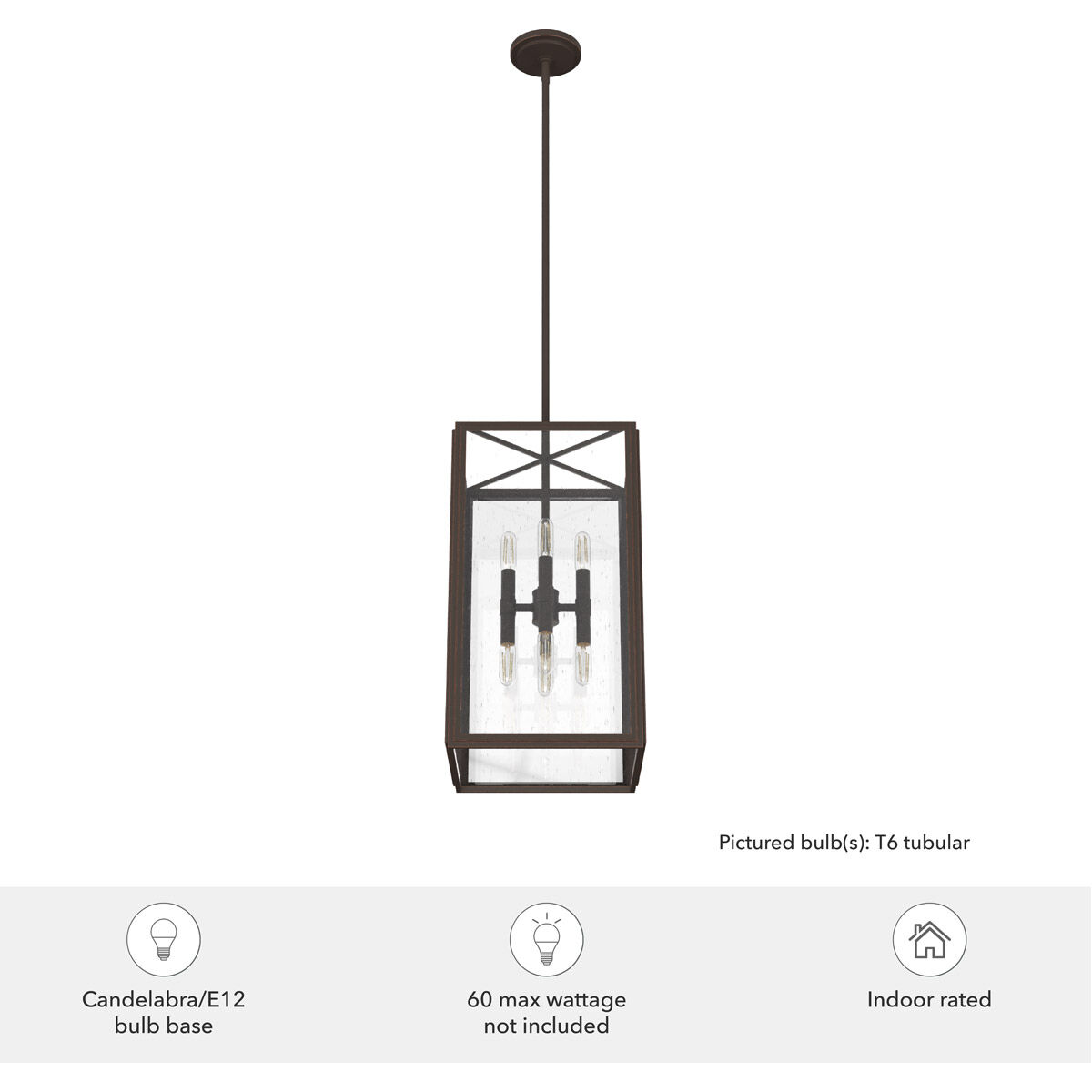 Felippe 8 Light 11.5 inch Onyx Bengal Pendant Ceiling Light