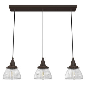 Cypress Grove 3 Light 31 inch Onyx Bengal Linear Cluster Pendant Ceiling Light