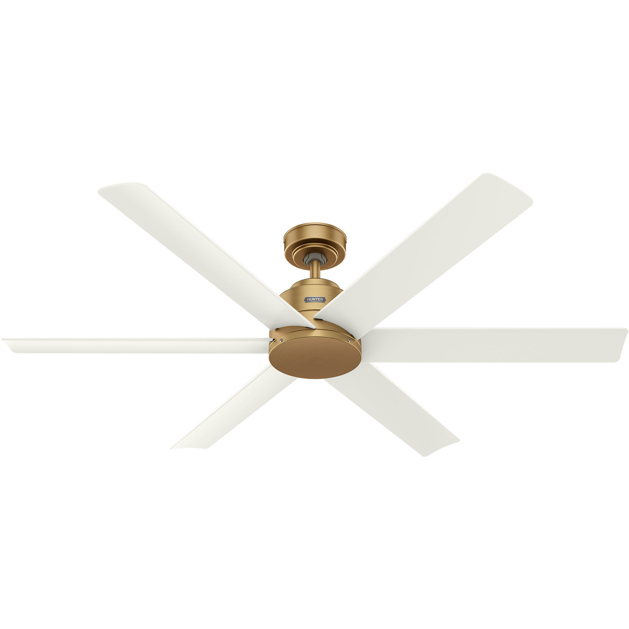 Kennicott 60 inch Luxe Gold with Fresh White Blades Outdoor Ceiling Fan