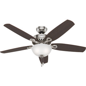 Builder 52 inch Brushed Nickel with Brazilian Cherry/Smoked Walnut Blades Ceiling Fan