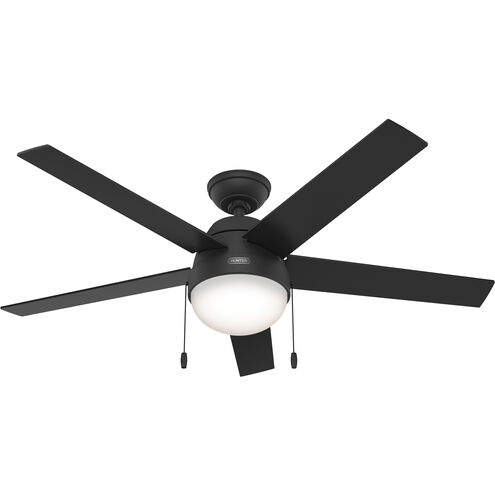 Anslee 52 inch Matte Black with Matte Black/Salted Black Blades Ceiling Fan