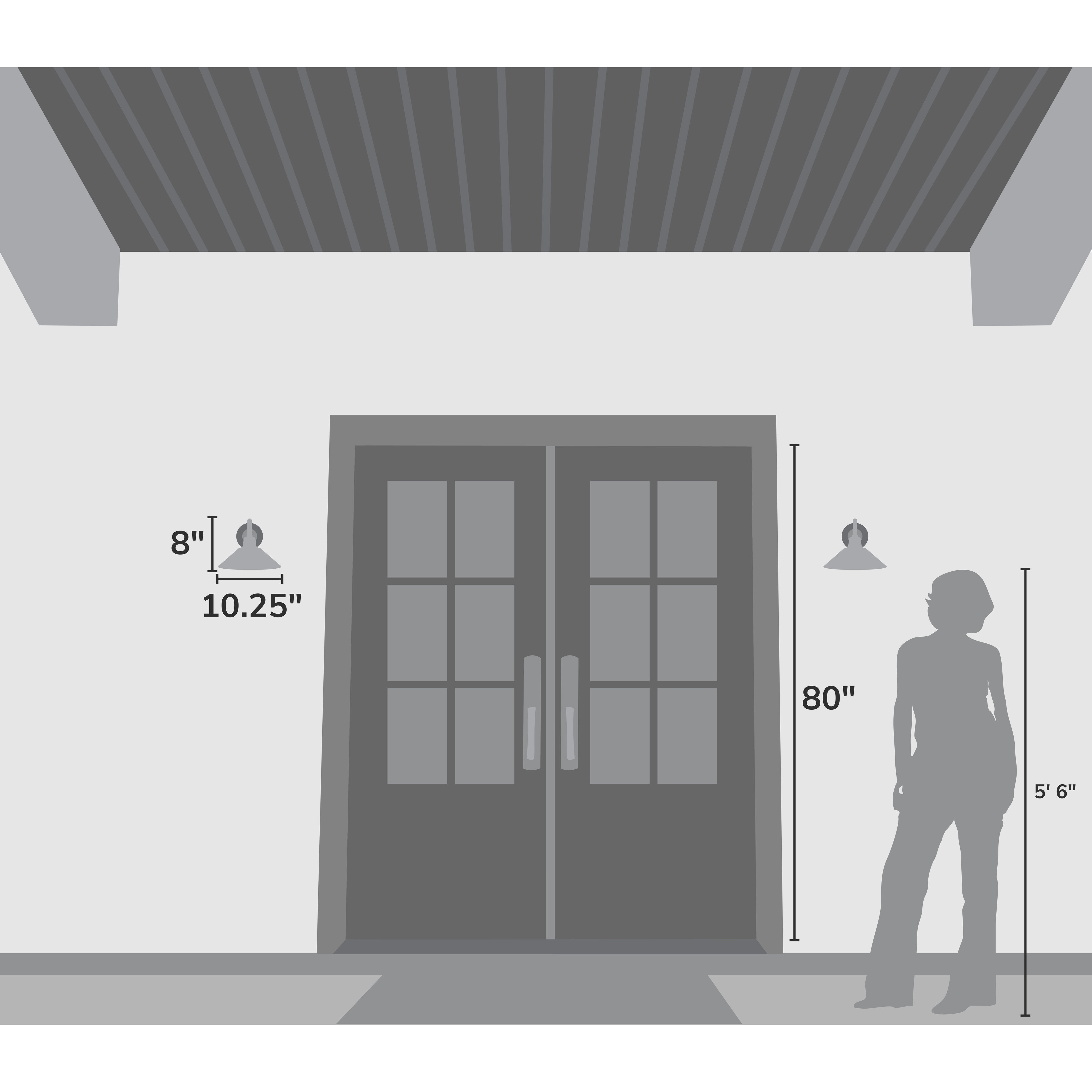 Skyflow 1 Light 8 inch Matte Bronze Outdoor Wall Light, Small