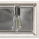 Squire Manor 2 Light 17 inch Distressed White and Chrome Vanity Light Wall Light