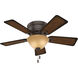 Conroy 42 inch Onyx Bengal with Burnished Mahogany Blades Ceiling Fan, Low Profile